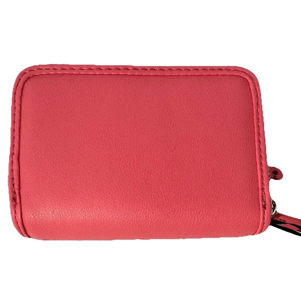 Juicy Couture Pink Zip Around Wallet Terry Cloth Patches Logo NWT